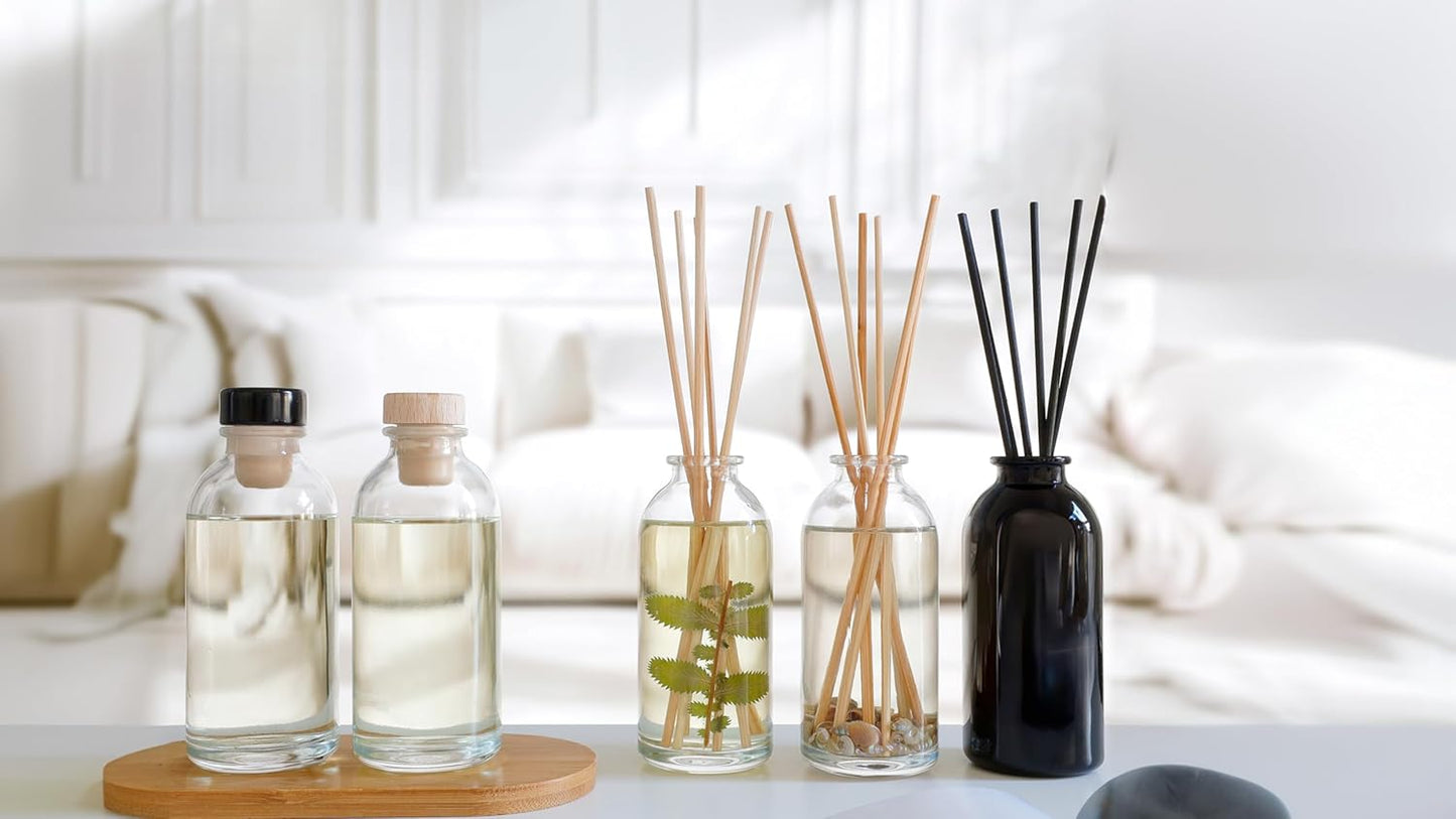Gardenia Scented Oil Reed Diffuser Refill | Includes a Free Set of Reed Sticks! Jasmine, Ylang Ylang, Tuberose & Amber Notes | 4 Oz