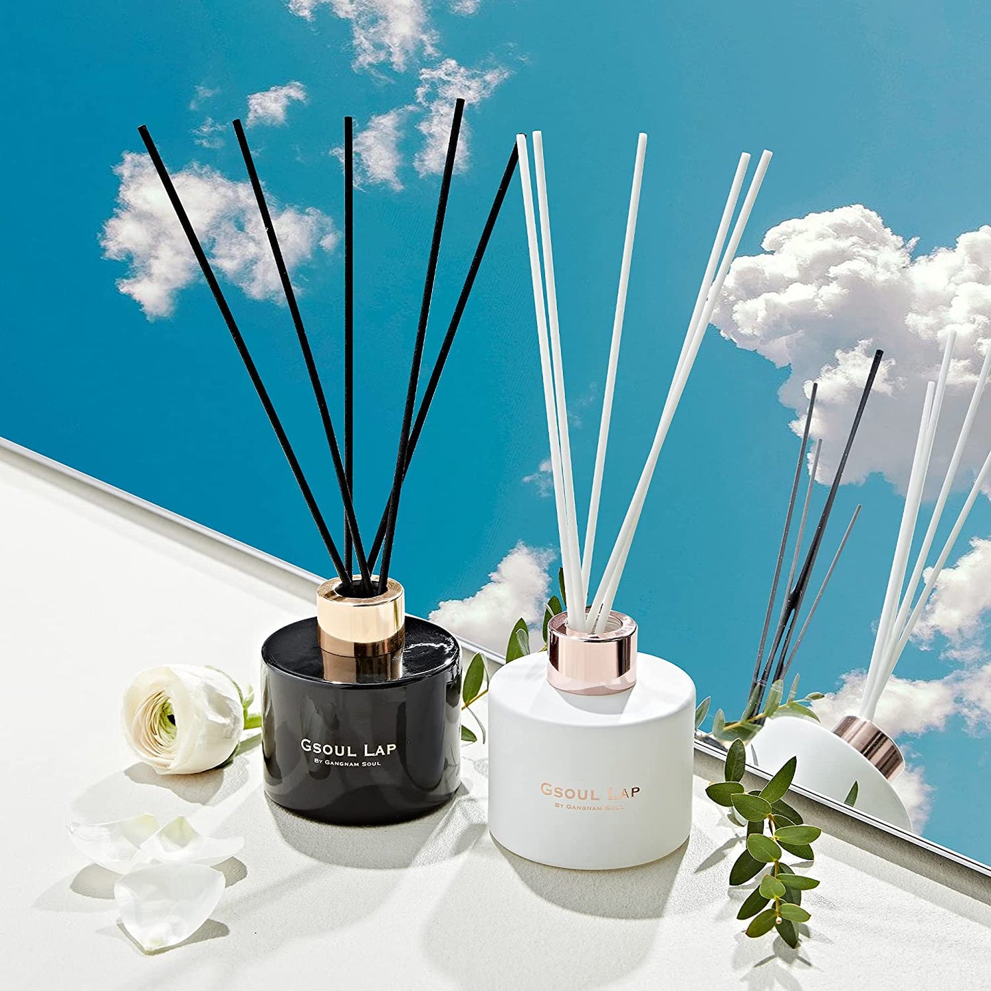 Vanilla & Baltic Amber Reed Diffuser Set/Fragrance Oil Diffuser Reeds/Scent Diffuser/Room Decor, Office Decor, Black Decor/Home Fragrance Products & Gifts