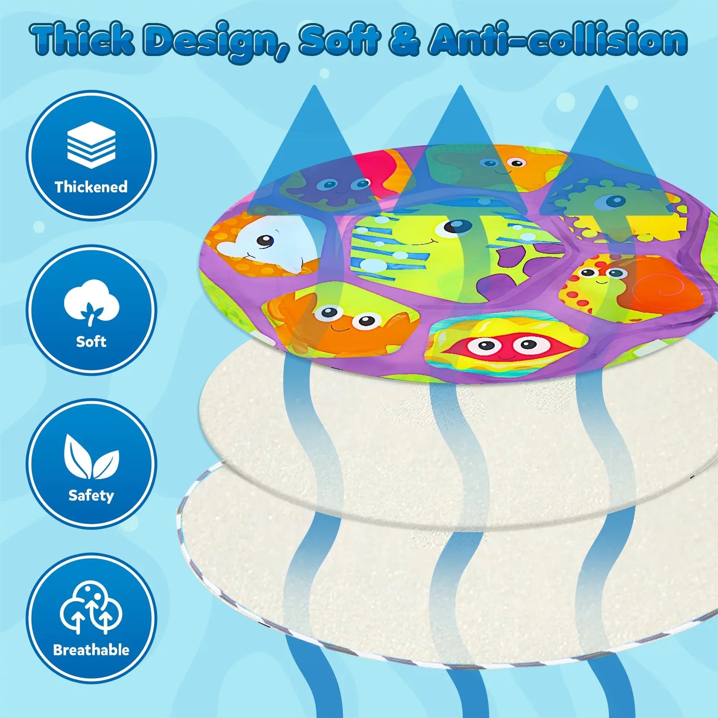 Baby Play Gym, 3 in 1 Baby Play Gym Activity Mat, with Hanging Toys and Ocean Balls, Gifts for Newborn Baby 0 to 3 6 9 12 Months, Green Turtle