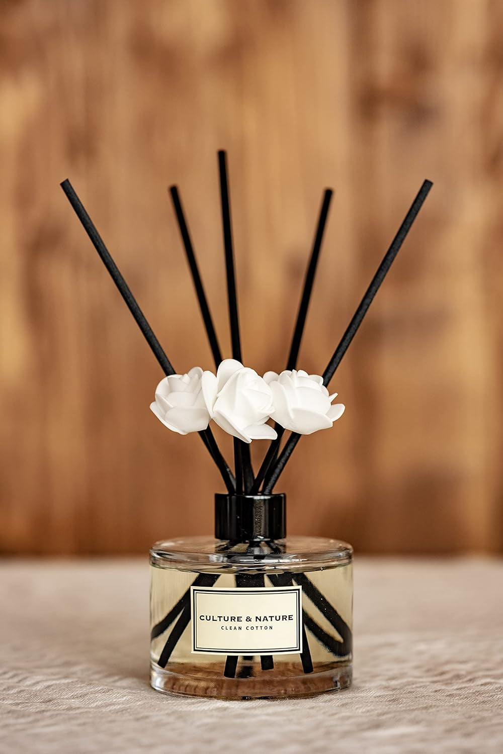 Reed Diffuser Set 6.7Oz (200Ml) April Flower Scented Diffuser with Sticks Home Fragrance Reed Diffuser for Bathroom Shelf Decor