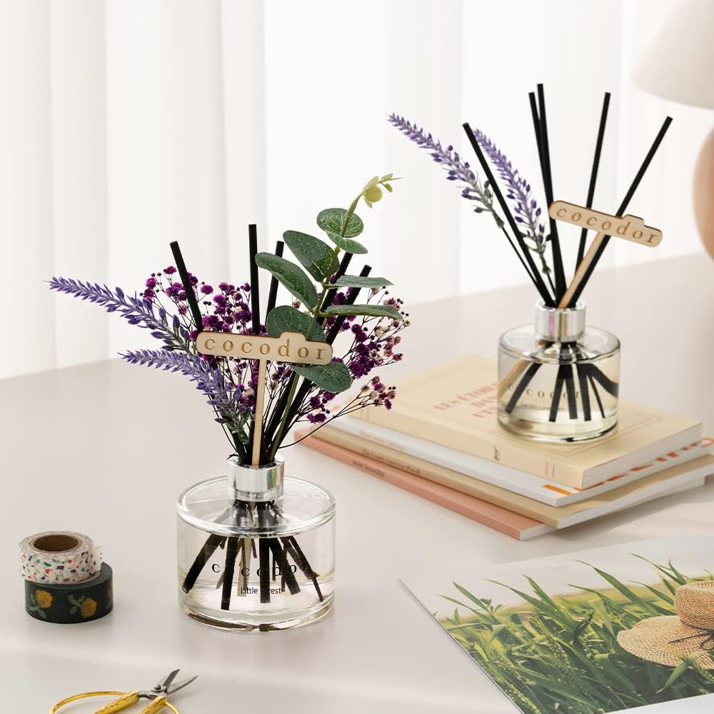 COCODOR Lavender Reed Diffuser/Black Cherry / 6.7Oz(200Ml) / 1 Pack/Home Decor & Office Decor, Fragrance and Gifts