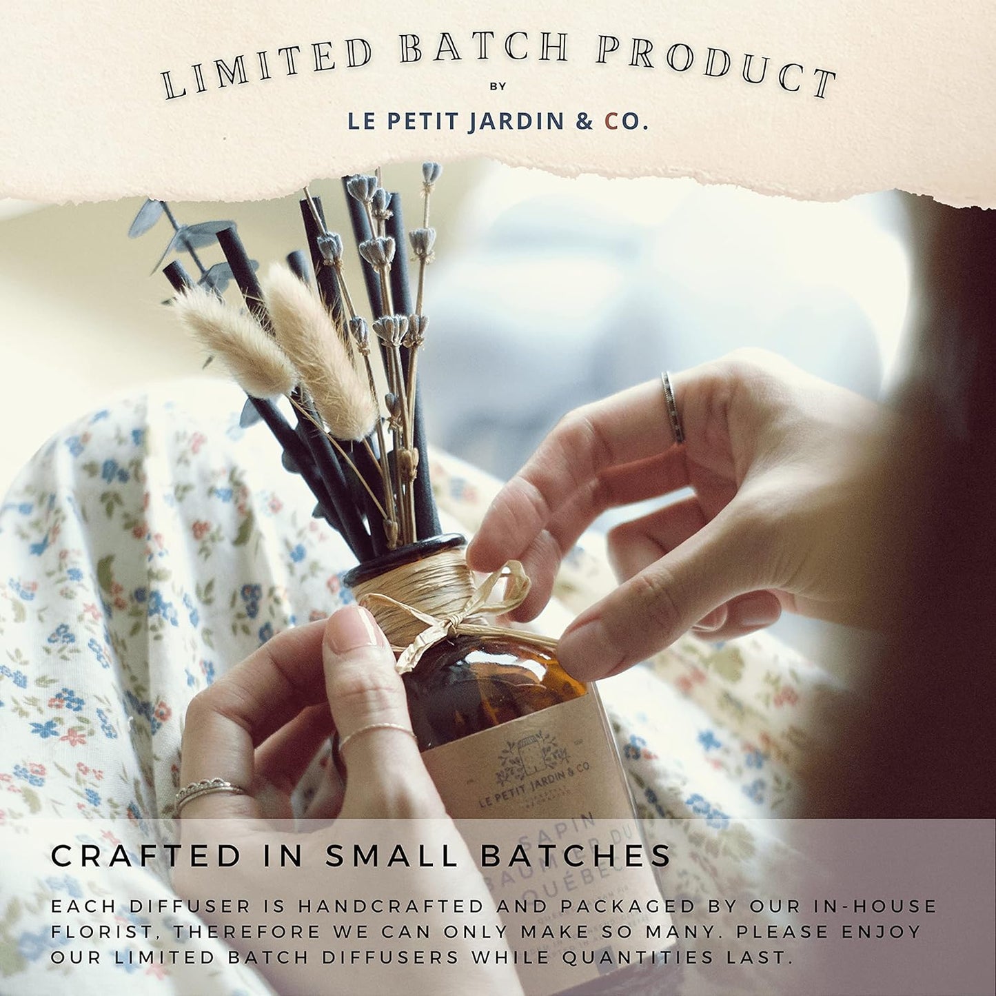 Reed Diffusers - Oil Sticks Diffuser Set with Real Dried Flowers - Reed Diffusers for Home, Bathroom & Office | Air Freshener Fragrance Sticks for Shelf Decor & Gifts by