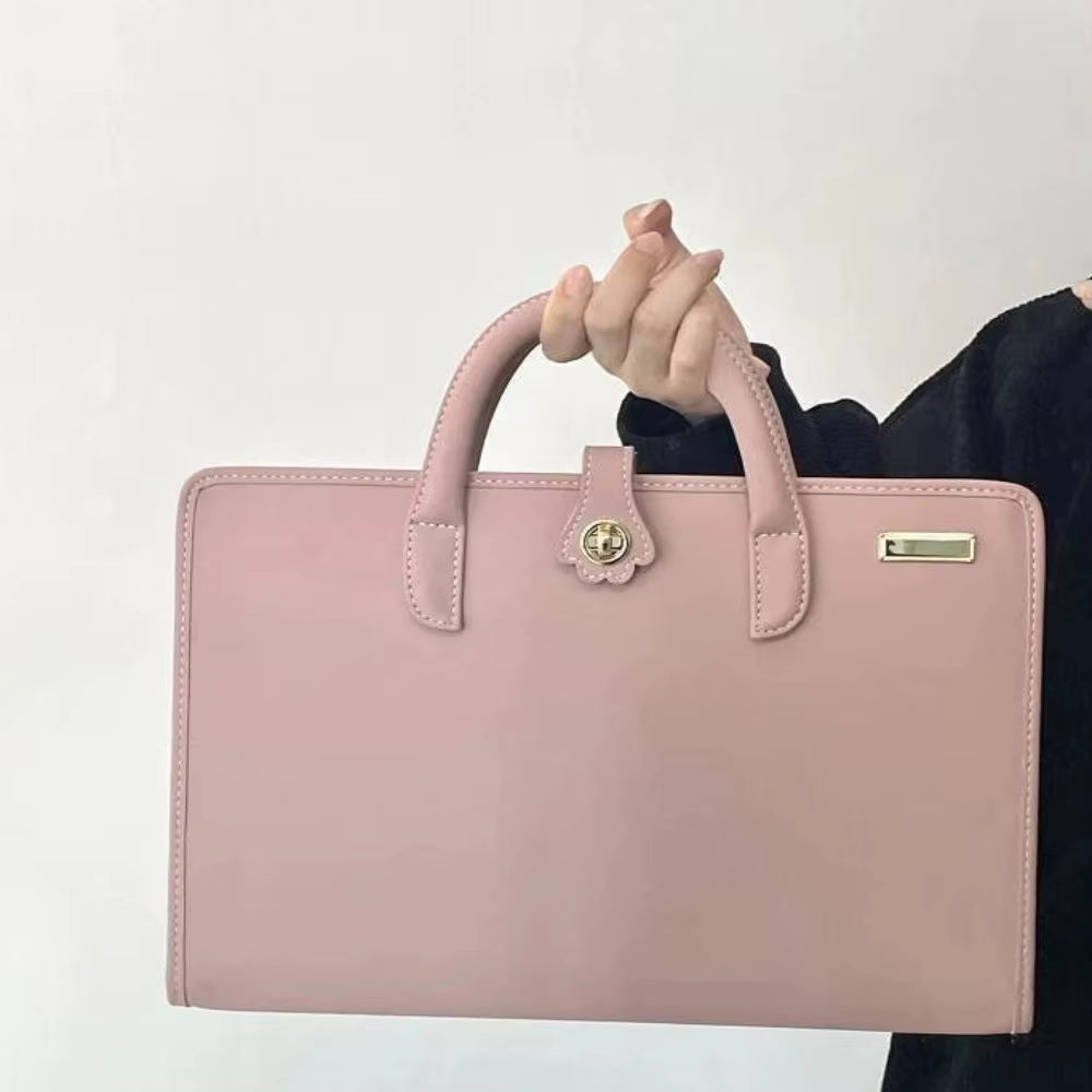 Shockproof PU Laptop Sleeve Pink with Handle Protective Case Laptop Protective Case for for Macbook,Lenovo,Xiaomi,Huawei