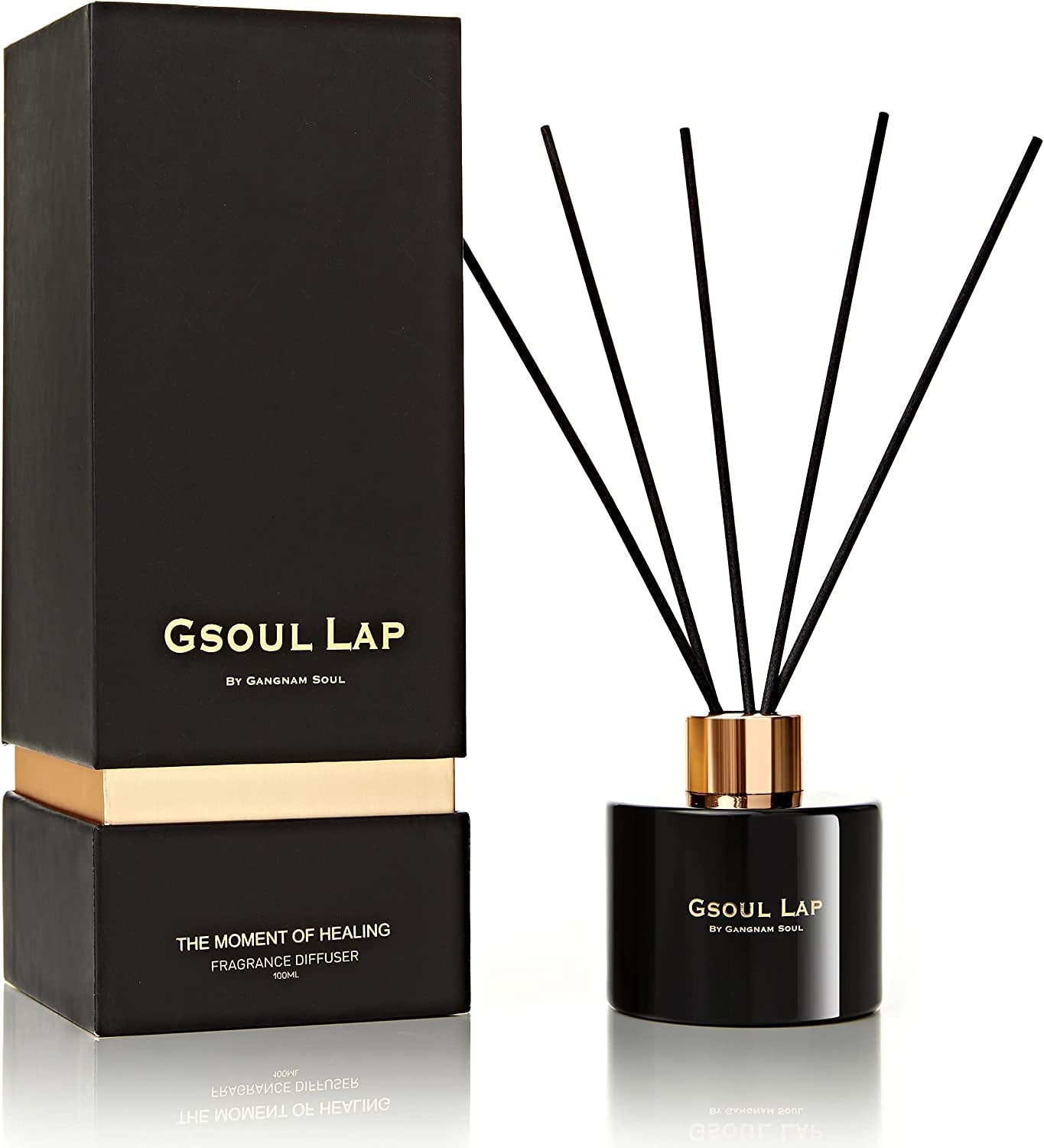 Vanilla & Baltic Amber Reed Diffuser Set/Fragrance Oil Diffuser Reeds/Scent Diffuser/Room Decor, Office Decor, Black Decor/Home Fragrance Products & Gifts