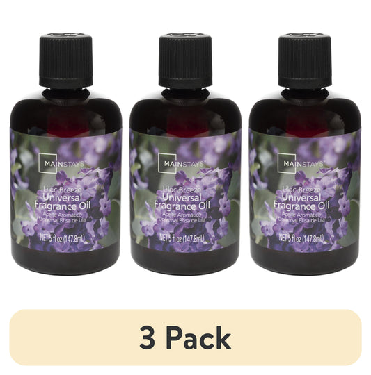 (3 Pack)  Universal Fragrance Oil, Lilac Breeze, 5 Fl Oz, for Use with Fragrance Oil Diffusers, Fragrance Warmers, Potpourri, and Wicking Fragrance Diffusers