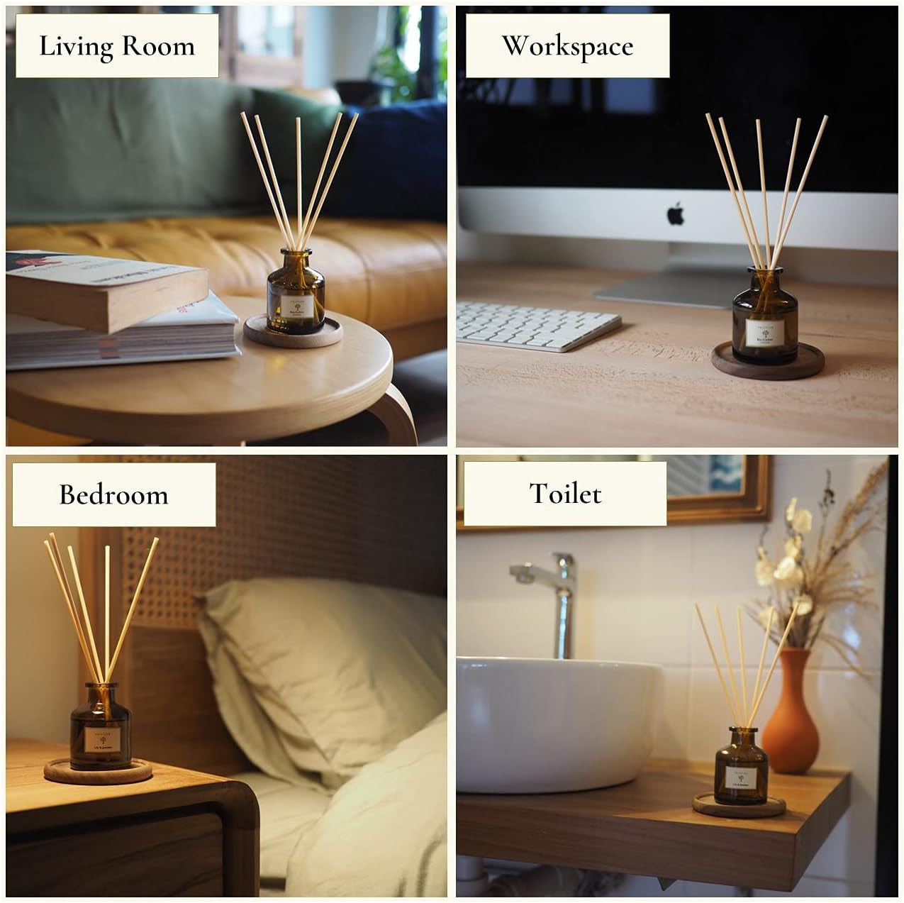 Maldives Villa/Inspired by Marriott Hotel Reed Diffuser Refill with Reed Sticks | Citrusy Grapefruit, Apple/Ocean Breeze/Sandalwood Oil Diffuser Refills | Hotel Reed Diffuser Oil Refill