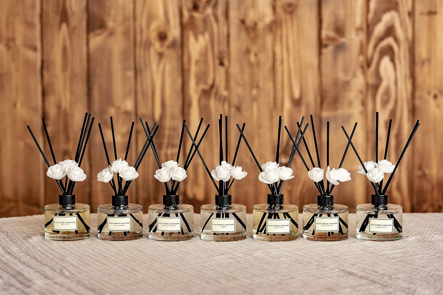 Reed Diffuser Set 6.7Oz (200Ml) April Flower Scented Diffuser with Sticks Home Fragrance Reed Diffuser for Bathroom Shelf Decor