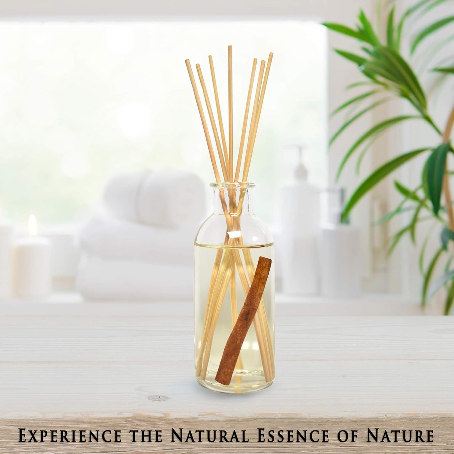 Cinnamon Vanilla Oil Reed Diffuser Set | Warm, Fresh Baked Cookies | Perfect Fall Scent! | Made W/Essential Oils | Great Kitchen Scent & Gift Idea | Eco-Friendly. Vegan.
