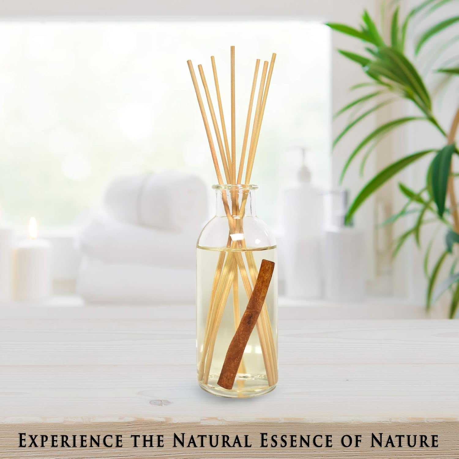 Cinnamon Vanilla Oil Reed Diffuser Set | Warm, Fresh Baked Cookies | Perfect Fall Scent! | Made W/Essential Oils | Great Kitchen Scent & Gift Idea | Eco-Friendly. Vegan.