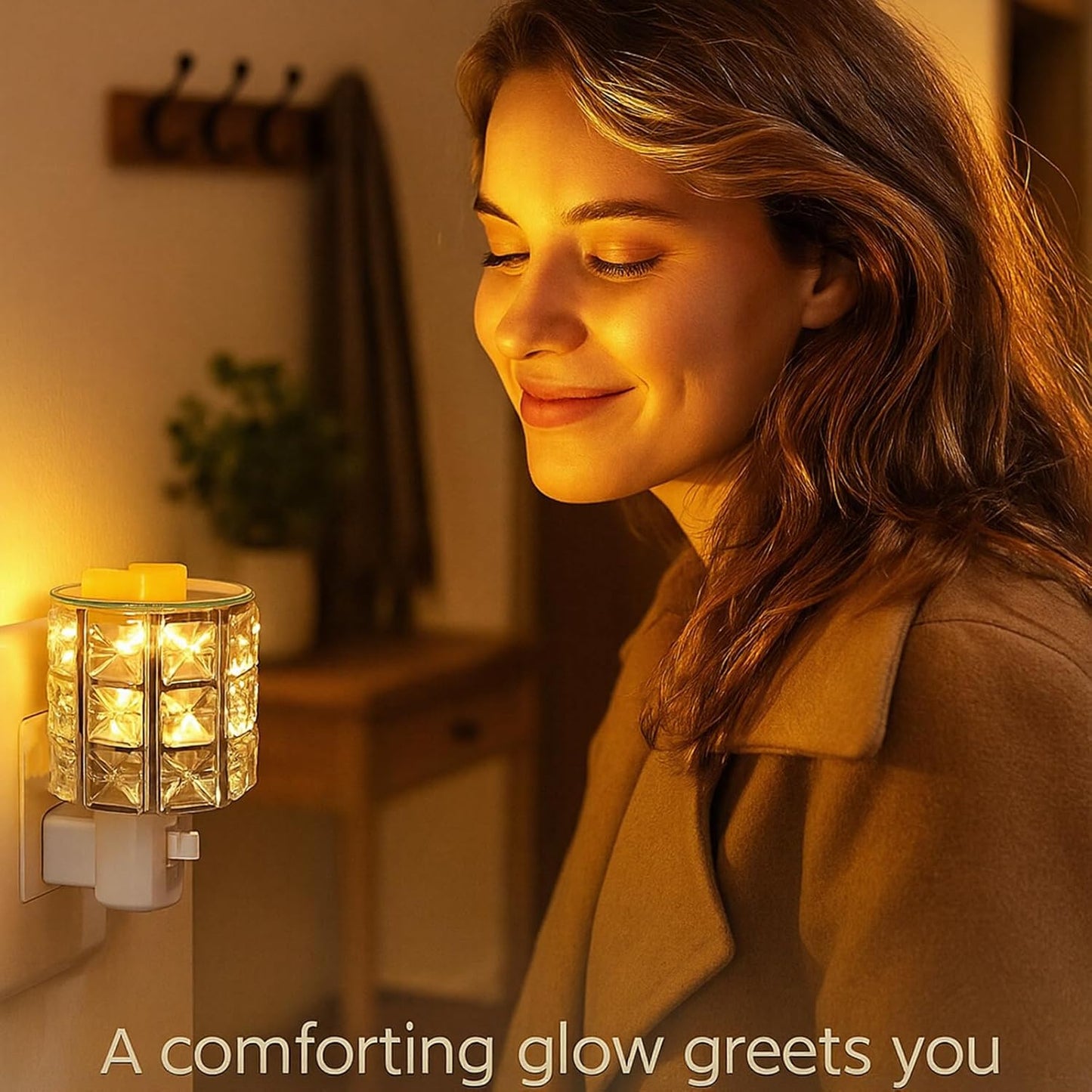 Warmers Pluggable Fragrance Warmer- Decorative Plug-In for Warming Scented Candle (Silver)