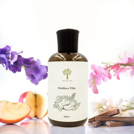 Maldives Villa/Inspired by Marriott Hotel Reed Diffuser Refill with Reed Sticks | Citrusy Grapefruit, Apple/Ocean Breeze/Sandalwood Oil Diffuser Refills | Hotel Reed Diffuser Oil Refill