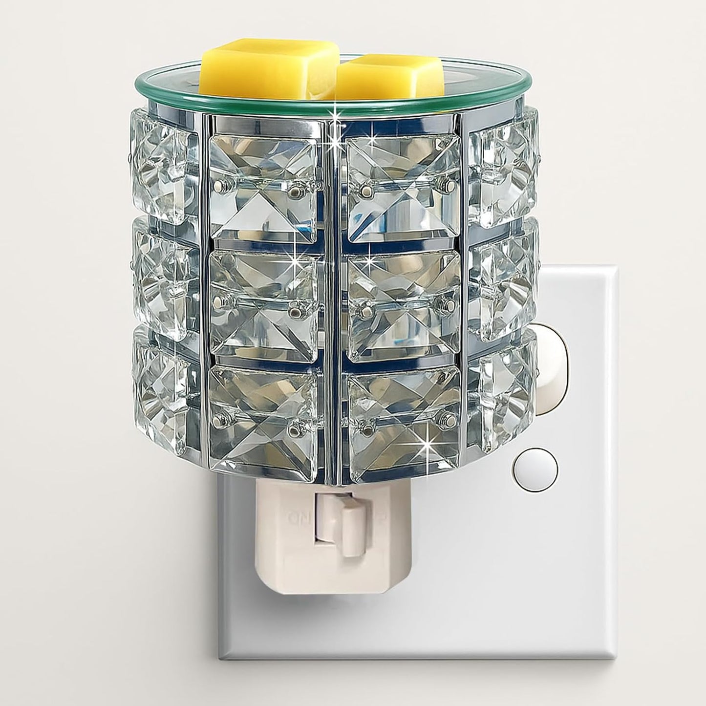 Warmers Pluggable Fragrance Warmer- Decorative Plug-In for Warming Scented Candle (Silver)