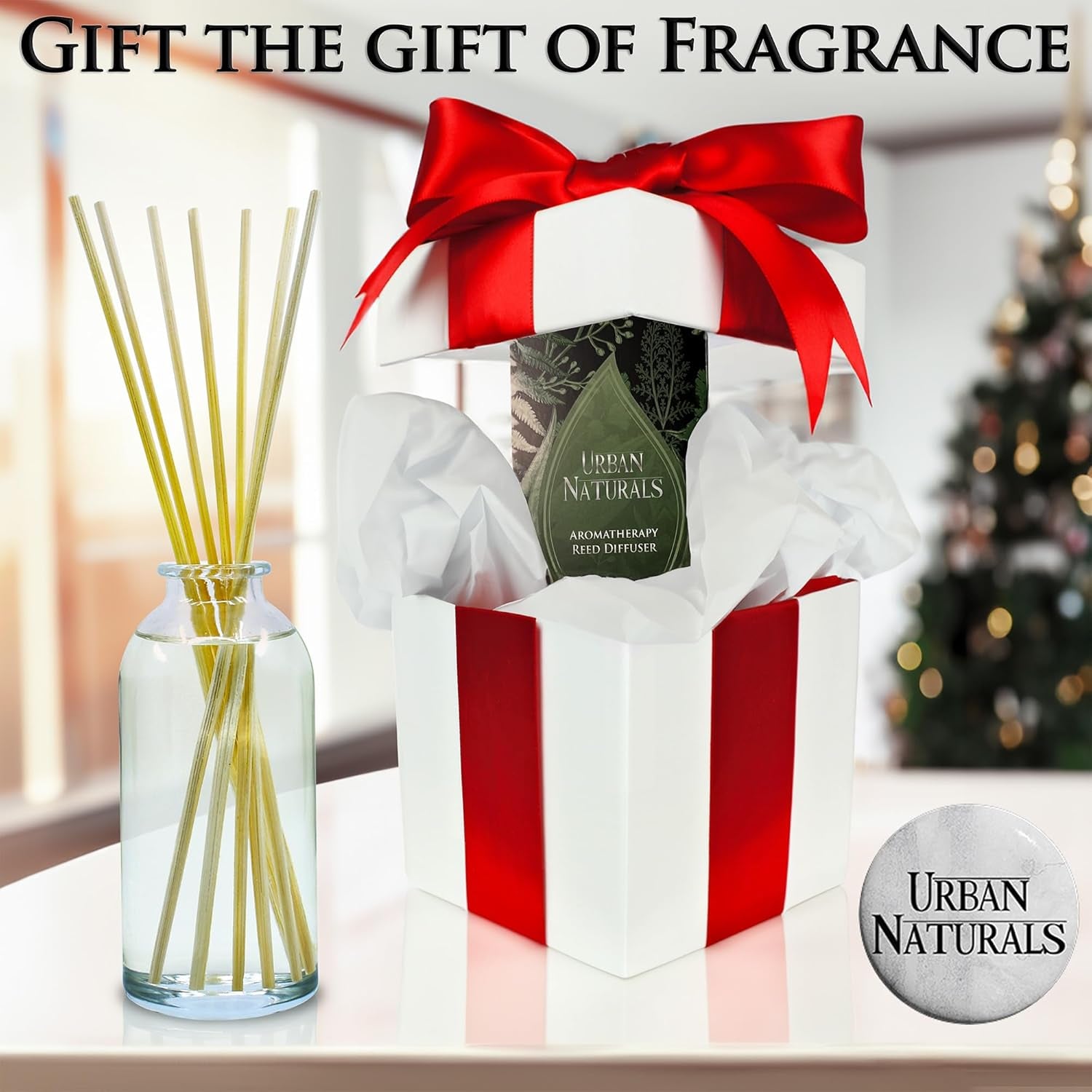 Ocean Mist & Sea Salt Reed Diffuser Set | Made with Essential Oils & Real Botanicals | Decorative Air Freshener for Large Rooms | Beautiful Home Décor Makes a Great Gift