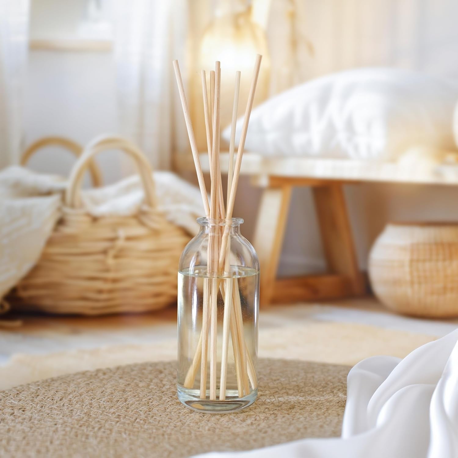 Gardenia Scented Oil Reed Diffuser Refill | Includes a Free Set of Reed Sticks! Jasmine, Ylang Ylang, Tuberose & Amber Notes | 4 Oz