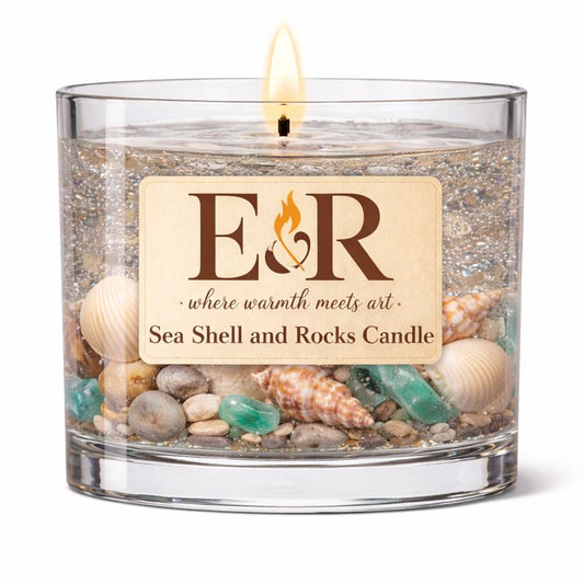 🌊 Sea Shell & Rocks Candle