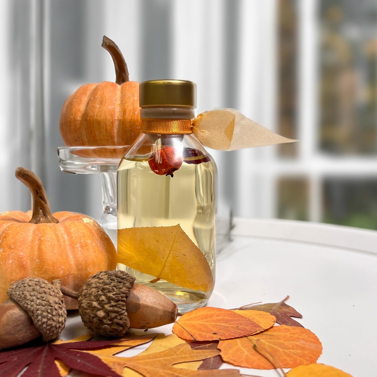 Reed Diffuser Set, Heirloom Pumpkim Scented Oil Diffuser with Sticks, Home Fragrance Accessories for Bathroom Shelf Decor, Aroma Diffusers for Home or Office Fall Decor, USA Made