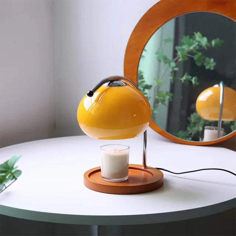 Table Lamp Aromatherapy Candlestick Lamp Bedroom Bedside Atmosphere Retro Glass Desk Lamp Study Office Home Candle Warmers Lamp