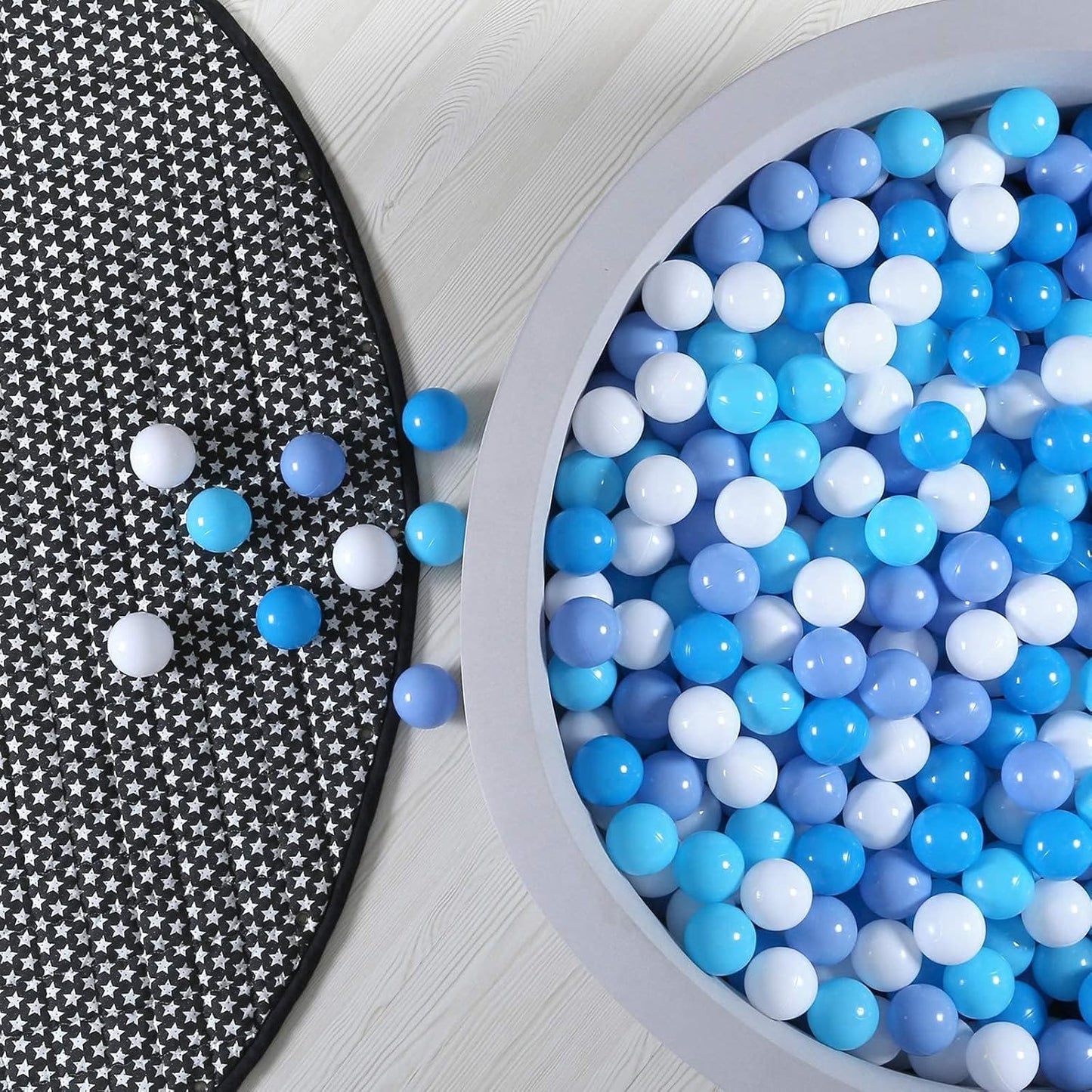 Plastic Balls Play Pit Balls for Baby Kid Ball Play Pit Play Yard, Baby Fance, Playpen, Playtent with 3 Colors,2.17Inches