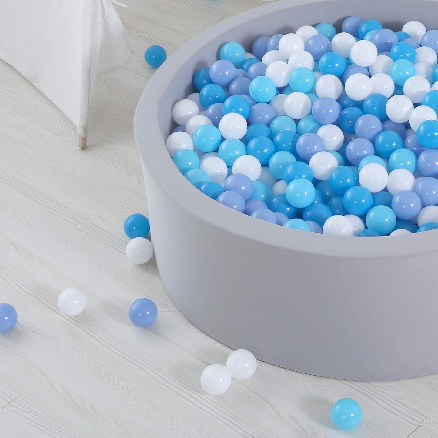 Plastic Balls Play Pit Balls for Baby Kid Ball Play Pit Play Yard, Baby Fance, Playpen, Playtent with 3 Colors,2.17Inches