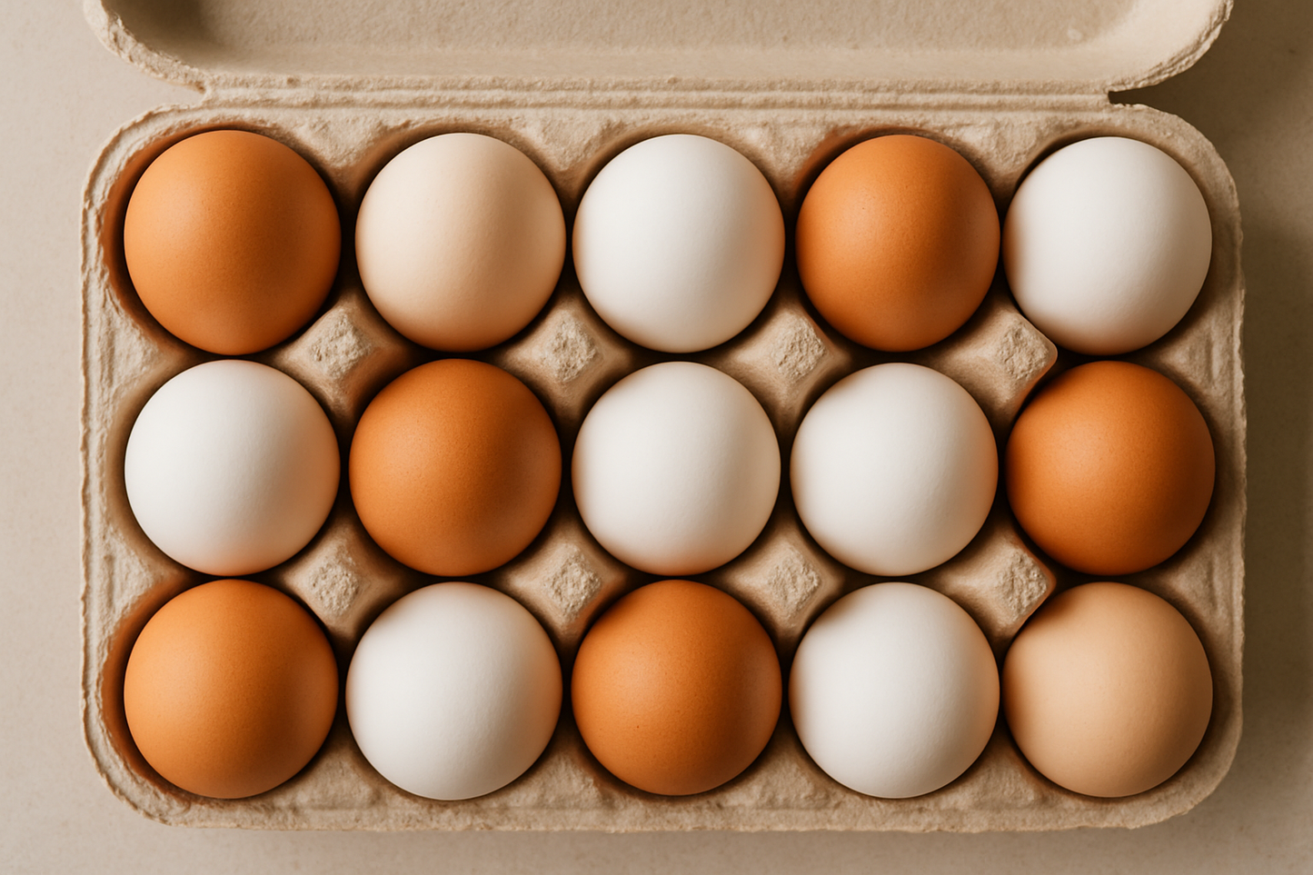 Eggs in carton by dozens